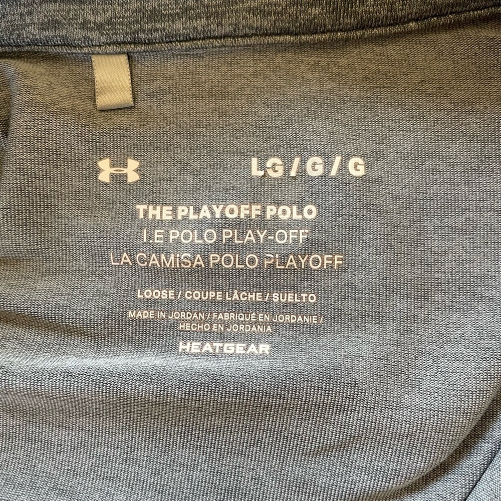 Under Armour Men’s Polo Shirt Large Gray | Playoff Golf Polo - Picture 4 of 4
